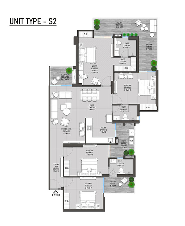 SKA Calisto - Unit Type S1 Floor Plan