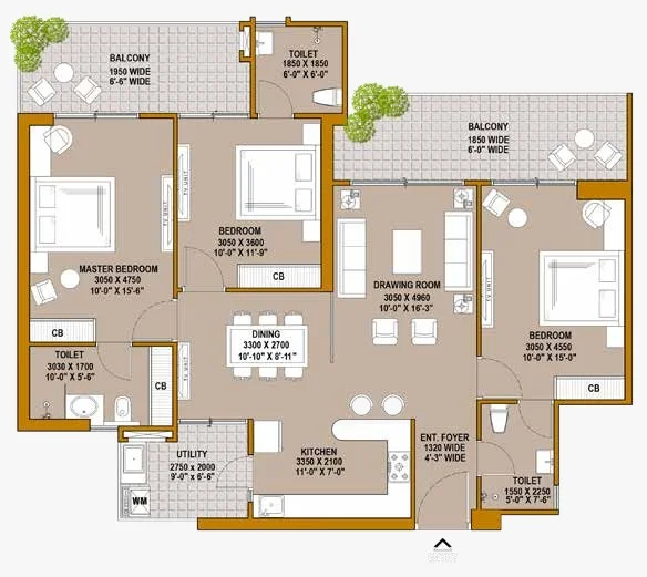SKA Imperia - Unit Type S2 Floor Plan