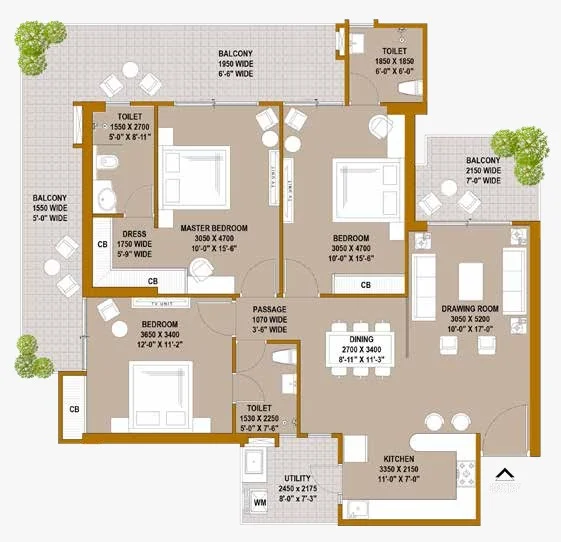 SKA Imperia - Unit Type S3 Floor Plan