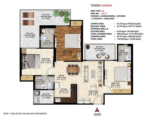 3 bhk apartments in sector 143 Noida